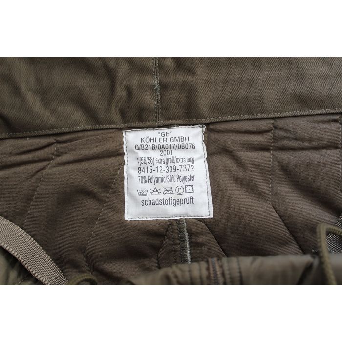 GERMAN QUILTED THERMAL PANTS - Smith Army Surplus