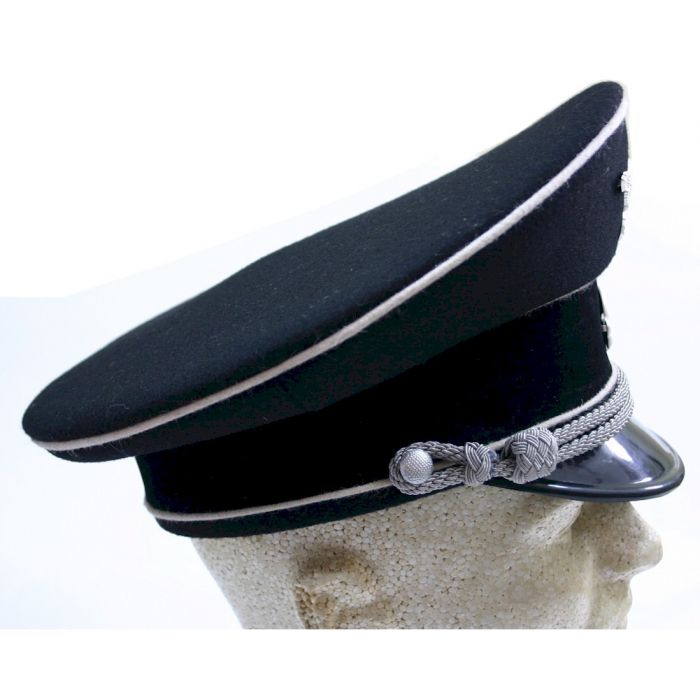 GERMAN WW2 ALLGEMEINE SS OFFICERS VISOR CAP - WARSTUFF.COM